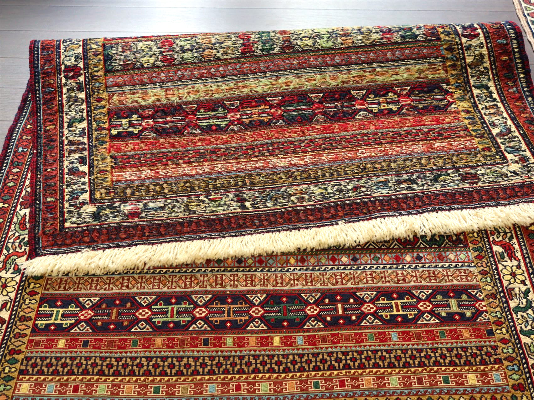 貴重な6平米 ペルシャキリム スマック織り No.29123ペルシャ絨毯のasa