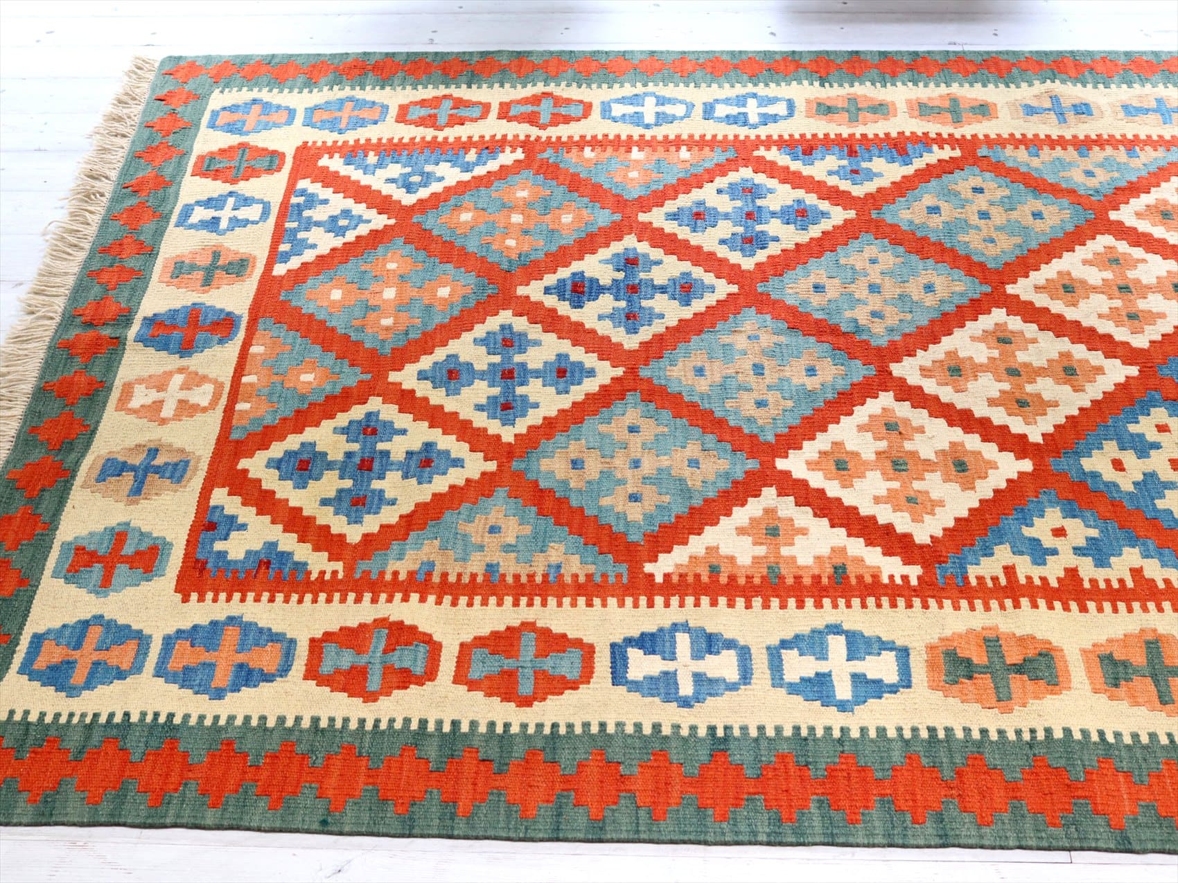 イラン手織りキリム カシュカイキリム199×152cm センターラグサイズ