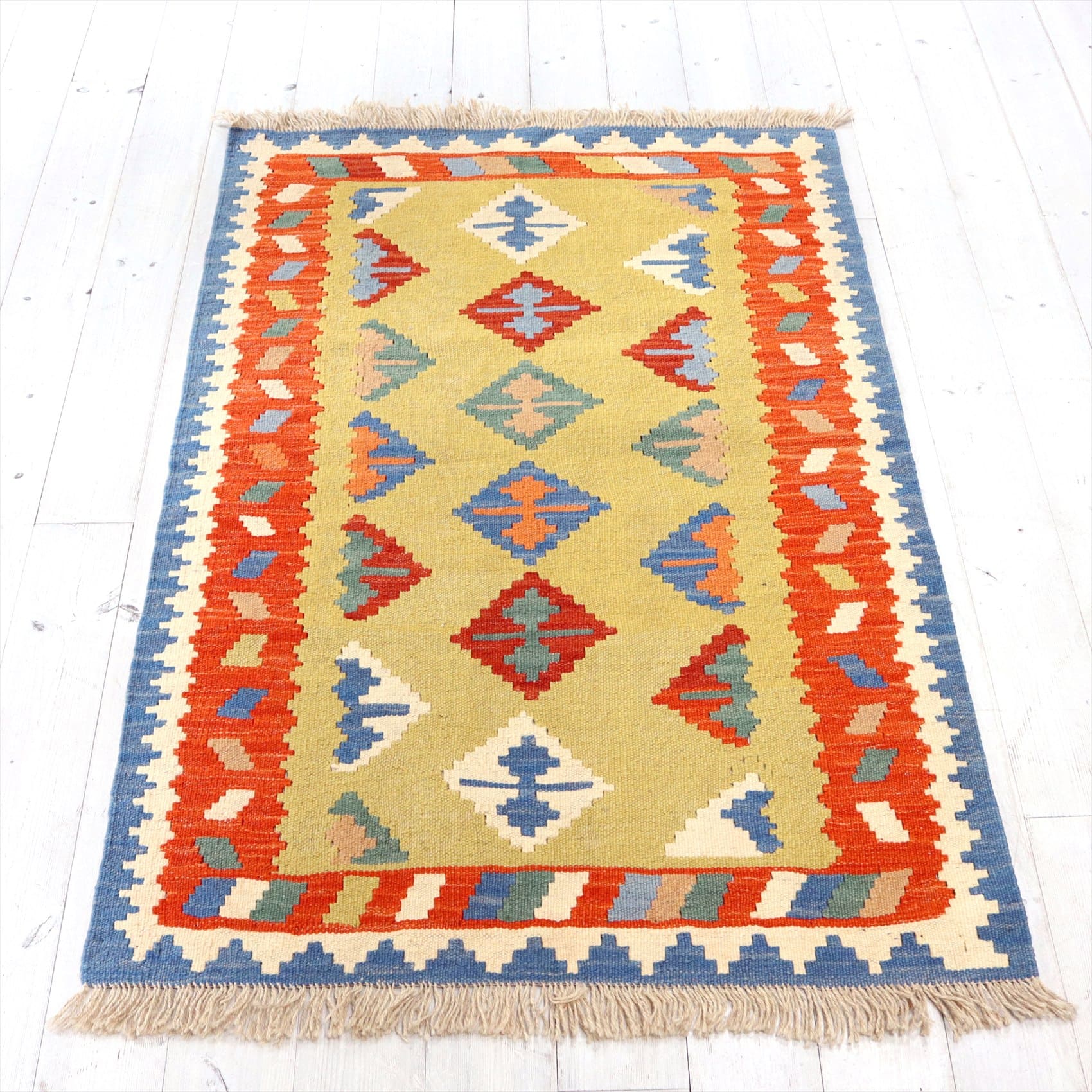 【最終セール】キリムギャッベ 160cm×100cm No. 2462104 最終セール】キリムギャッベ 160cm×100cm No. 2462104