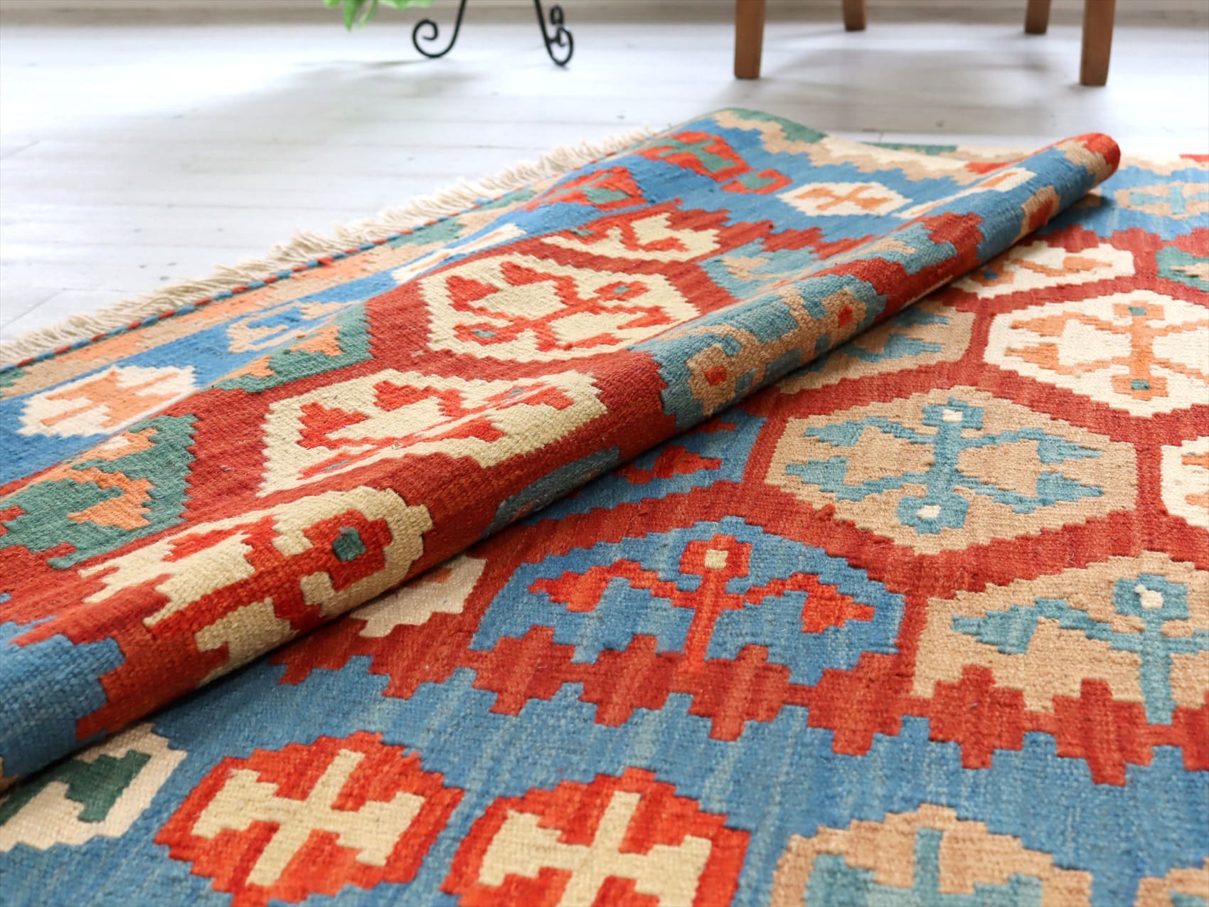 イラン手織りキリム カシュカイキリム181×125cm センターラグサイズ