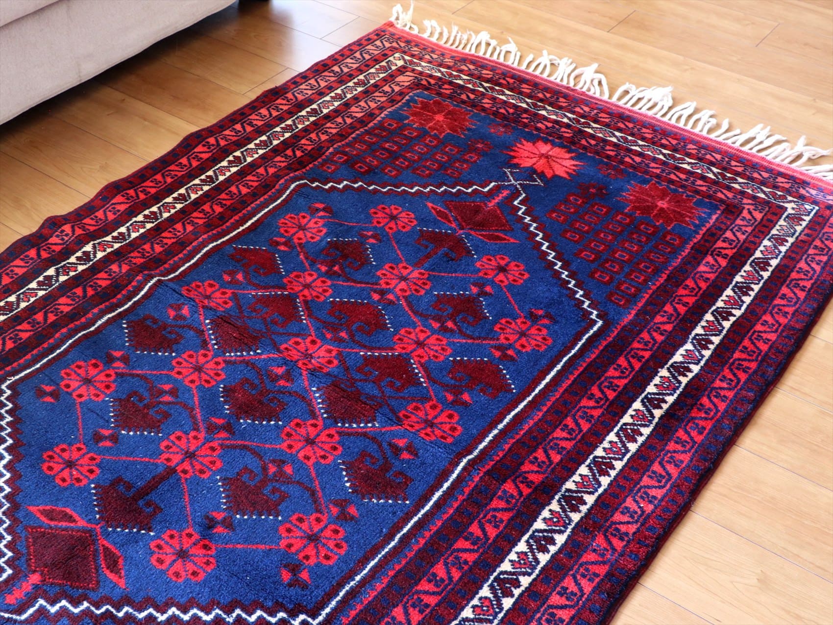 トルコ手織り絨毯 89x50cm シワス ヤストゥク トライバルラグ