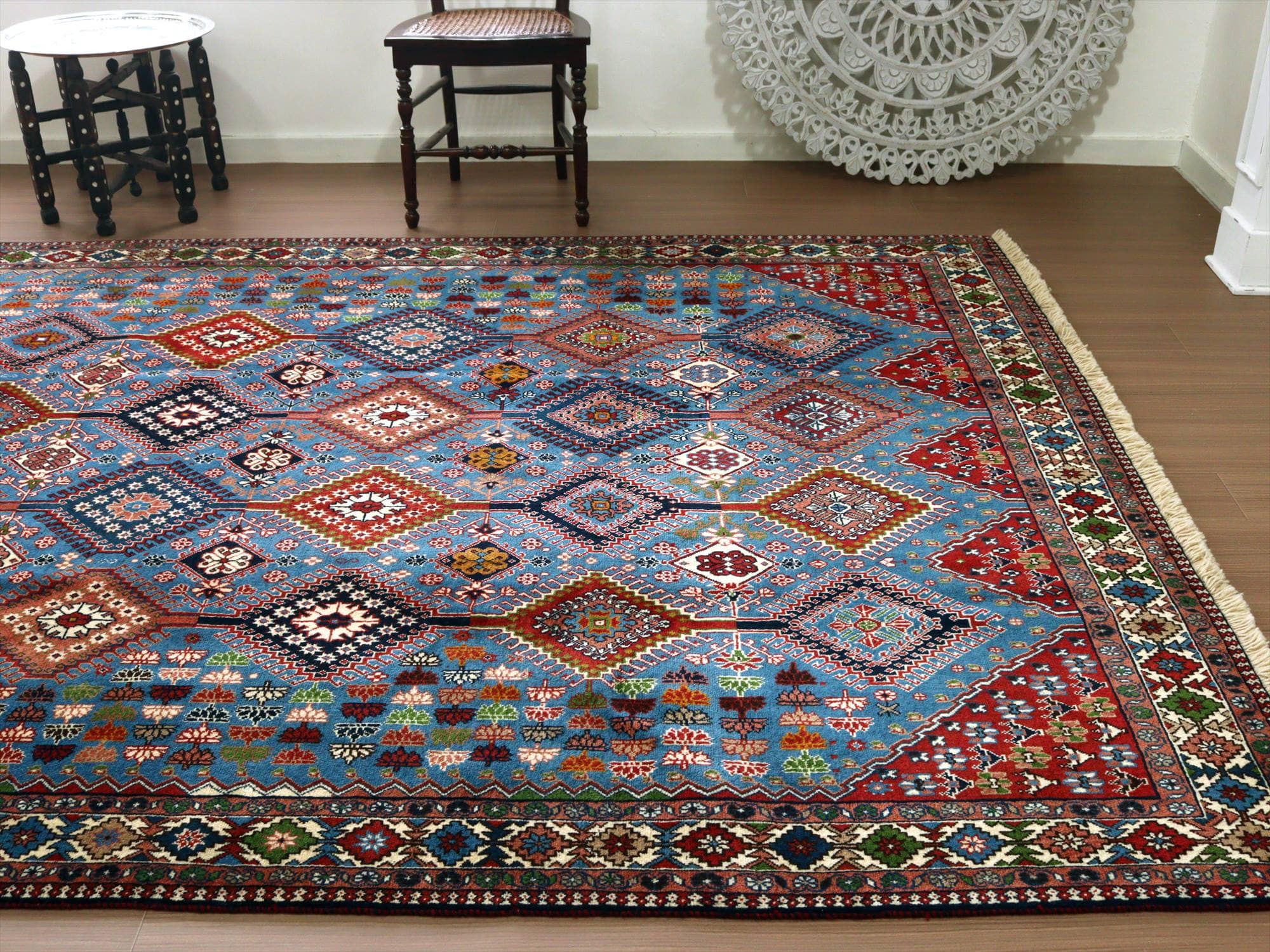 ペルシャ絨毯 ヤラメ絨毯 座布団 手織り イラン 座布団ヤラメ(5)