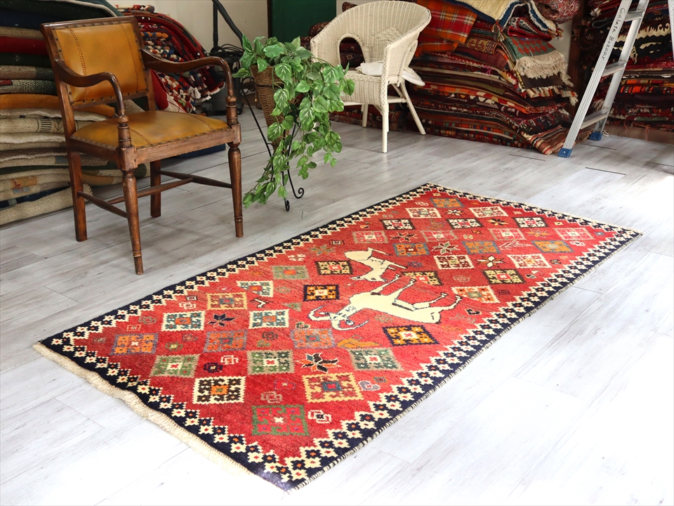 120x41cm ペルシャギャッベ ランナー (ギャベ) ペルシャ絨毯 ギャッベ ペルシャギャッベ ランナー (ギャベ) 125x48cm ペルシャ絨毯