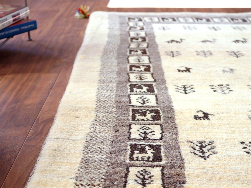 ショッピング値下げ ギャベ イラン産 ５０×７５ K－１ ラグ